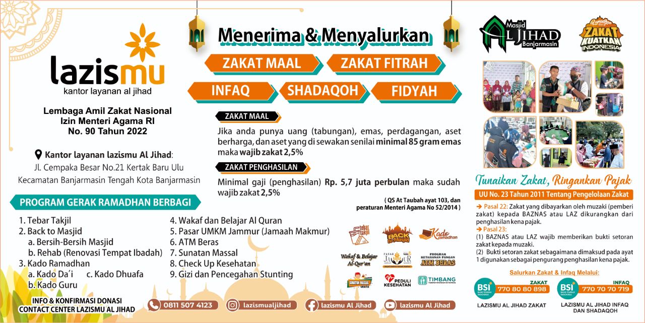 Lazismu Al Jihad Buka Stan Zakat Fitrah Cek Lokasinya Di Sini Mu