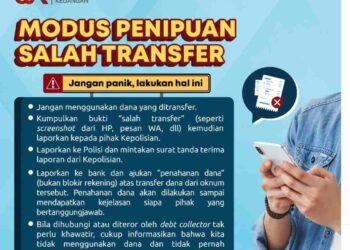 Penipuan salah transfer