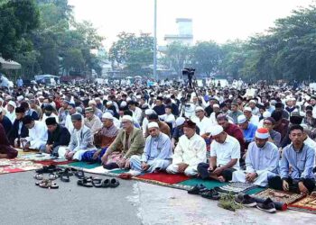Salat Ied di lapangan Kamboja Banjarmasin