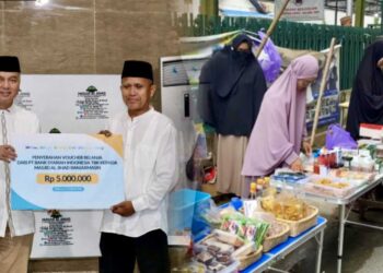 Penyerahan donasi BSI kepada Masjid﻿ Al Jihad Banjarmasin
