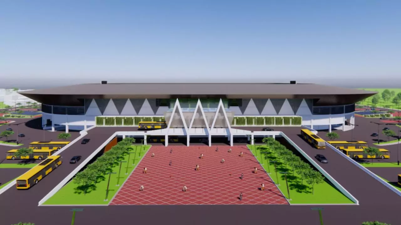 Ilustrasi desain Stadion Internasional