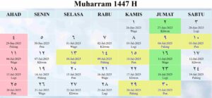 Kalender Muharram 1447 H