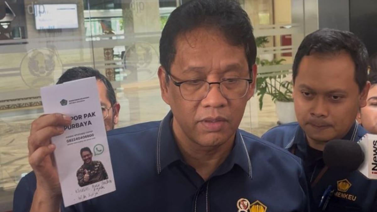 Purbaya menyampaikan kanal WA Lapor Pak
