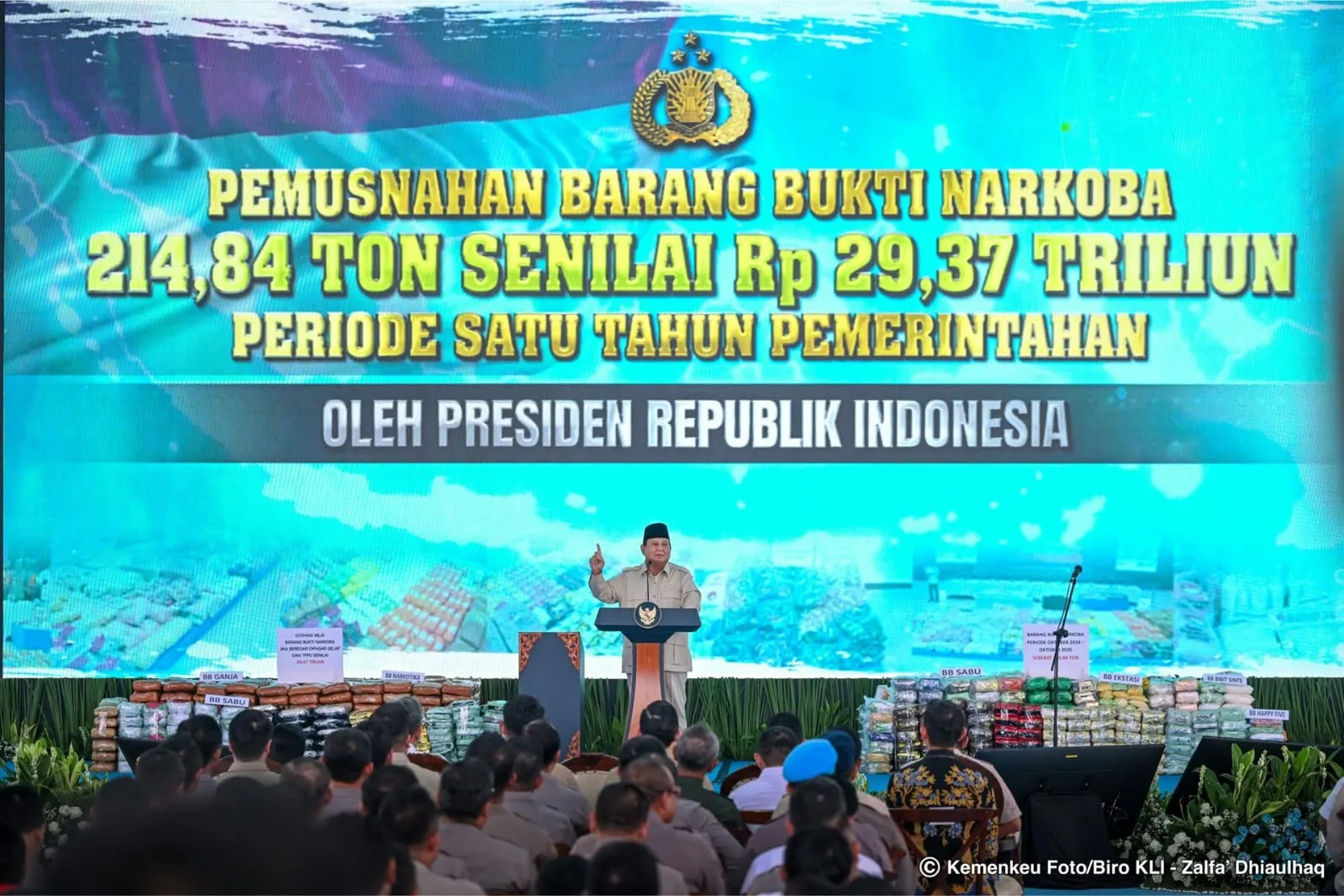 acara pemusnahan barang bukti narkoba