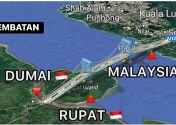 pembangunan jembatan Malaysia-Indonesia