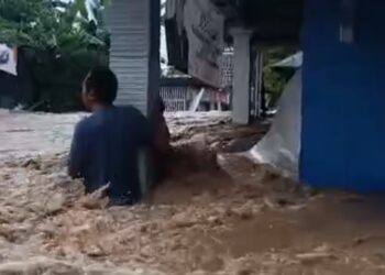 Banjir di Balangan pada Sabtu