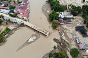 Jembatan Putus di Meureudu, Pidie Jaya, Aceh