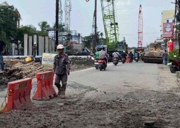 Jalan Veteran Banjarmasin Ditutup Sementara