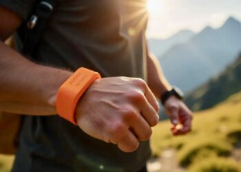 pendaki menggunakan gelang RFID