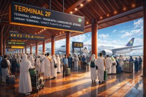 terminal 2F Bandara Soetta sebagai terminal umrah yang langsung ke Jeddah