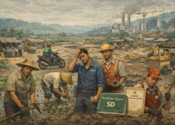 Pekerja di Indonesia didominasi lulusan SD