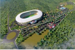 Gambaran posisi stadion internasional Provinsi Kalimantan Selatan