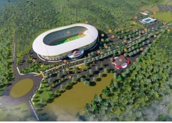 Gambaran posisi stadion internasional Provinsi Kalimantan Selatan