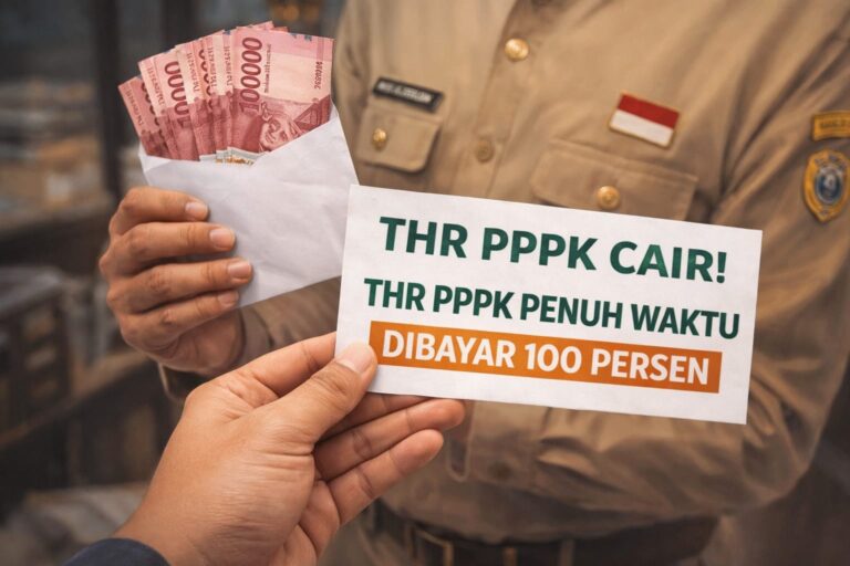 THR PPPK Cair! THR PPPK Penuh Waktu Dibayar 100 Persen, Bagaimana dengan PPPK Paruh Waktu?