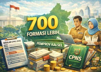 Usulan formasi penerimaan CPNS Pemprov Kalsel tahun 2026 telah mencapai 700 formasi