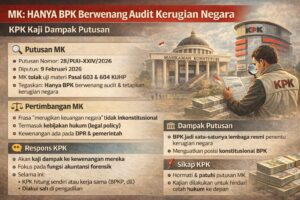 MK memustukan BPK mempunyai kewenangan mengaudit keuangan negara