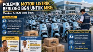 Terlihat ribuan motor listrik berlogo BGN