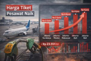 Harga tiket pesawat mengalami kenaikan imbas dari lonjakan harga avtur