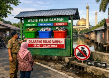 Pemko Banjarmasin Larang Masyarakat Buang Sampah