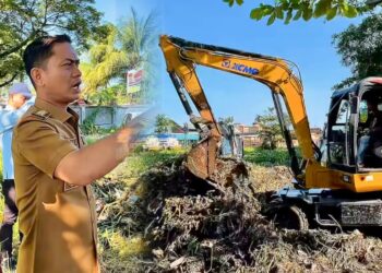 Pengerukan Sungai Teluk Dalam dipantau langsung oleh Wali Kota Banjarmasin H.M. Yamin HR