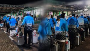 Jemaah haji 2026 kloter 01 masuk asrama haji di Banjarbaru