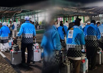 Jemaah haji 2026 kloter 01 masuk asrama haji di Banjarbaru