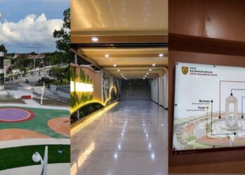 Ruang Terbuka Hijau [RTH] modern di kawasan bekas kantor Disnakertrans Palangka Raya