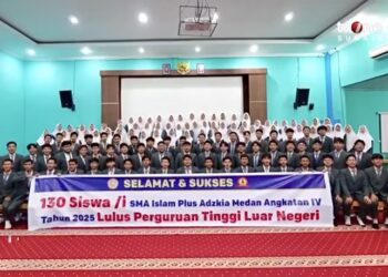 Siswa SMA Islam Plus Adzkia Medan yang berhasil masuk perguruan tinggi luar negeri