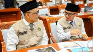 Menhaj Mochamad Irfan Yusuf dan Wamenhaj Dahnil Anzar Simanjuntak