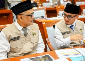 Menhaj Mochamad Irfan Yusuf dan Wamenhaj Dahnil Anzar Simanjuntak