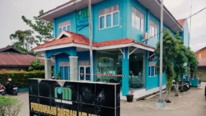 di Jalan AES Nasution, Marabahan, dipasangi garis Kejaksaan RI