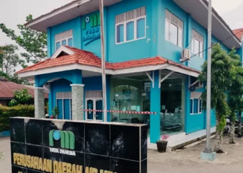 di Jalan AES Nasution, Marabahan, dipasangi garis Kejaksaan RI