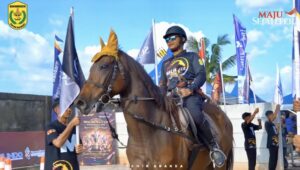 Wali Kota Banjarmasin H.M. Yamin HR dalam kegiatan Horseback Archery Walikota Cup 2026