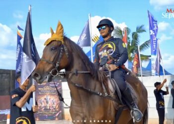 Wali Kota Banjarmasin H.M. Yamin HR dalam kegiatan Horseback Archery Walikota Cup 2026