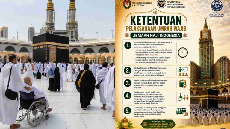 Kemenhaj RI Tetapkan Ketentuan Waktu Pelaksanaan Umrah Wajib Jemaah Haji Indonesia, Ini Aturan Lengkapnya!