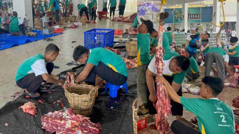 Masjid Al Jihad Banjarmasin Sembelih 112 Hewan Kurban, Libatkan Ratusan Remaja untuk Regenerasi