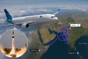 Pesawat Garuda Jeddah–Medan Berputar 4,5 Jam di Udara India