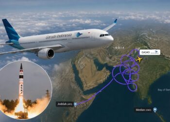 Pesawat Garuda Jeddah–Medan Berputar 4,5 Jam di Udara India