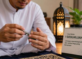 Sunnah tidak memotong kuku dan rambut sejak awal Dzulhijjah hingga hewan qurbannya disembelih