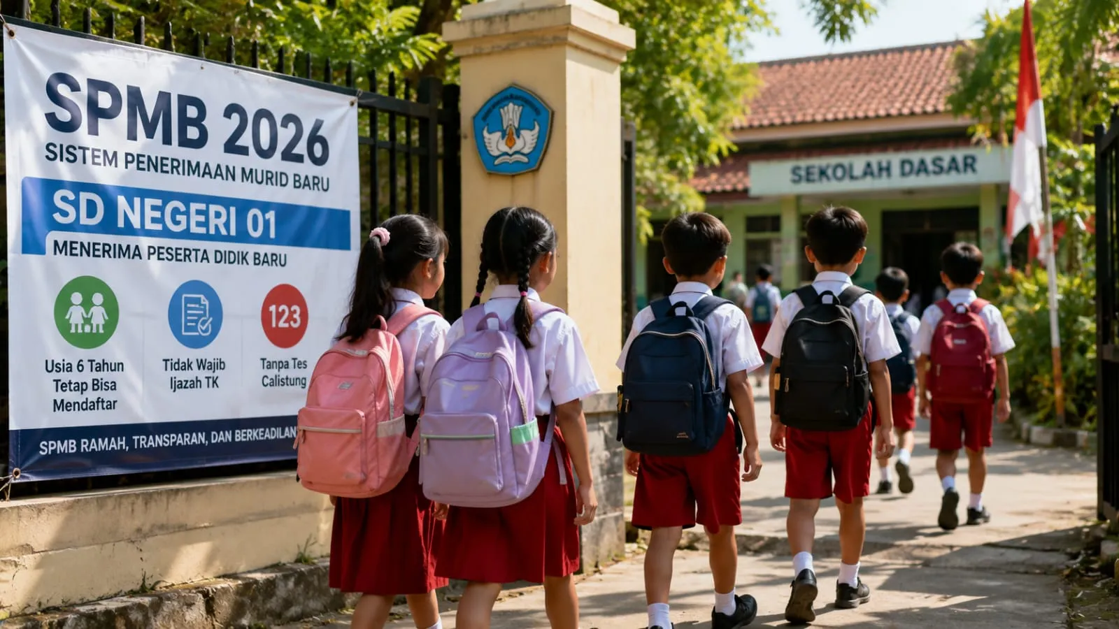 Aturan Masuk SD Tidak Lagi Harus 7 Tahun dan Tak Wajib Ijazah TK