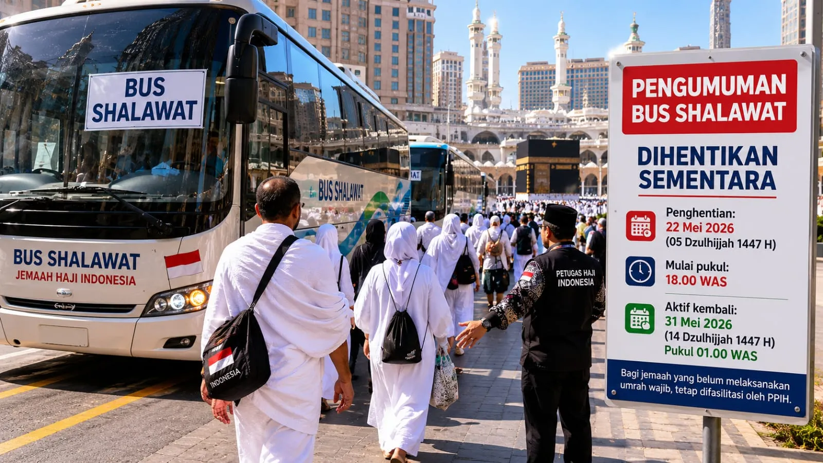 Bus Shalawat diberhentikan sementara