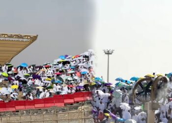 Jemaah haji saat lakukan wukuf di Arafah, pemerintah sediakan pendingin udara