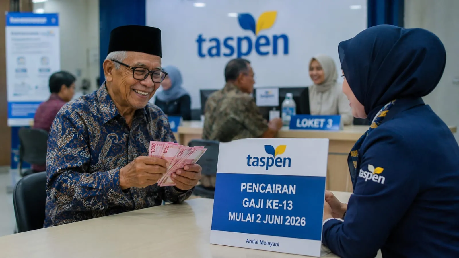Ilustrasi pencairan gaji ke-13 tahun 2026