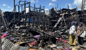 Pasca kebakaran Pasar Harum Manis Banjarmasin