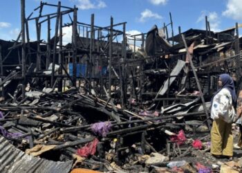 Pasca kebakaran Pasar Harum Manis Banjarmasin