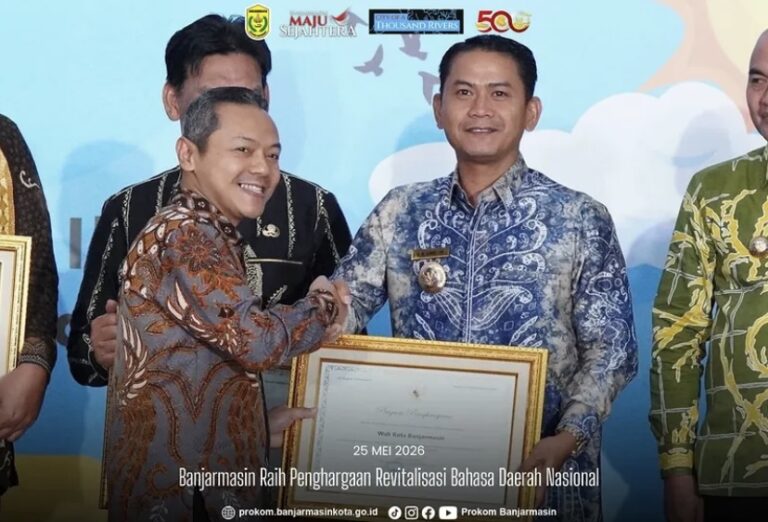 Dinilai Berhasil Jaga Bahasa Banjar, Pemko Banjarmasin Raih Penghargaan Revitalisasi Bahasa Daerah 2026