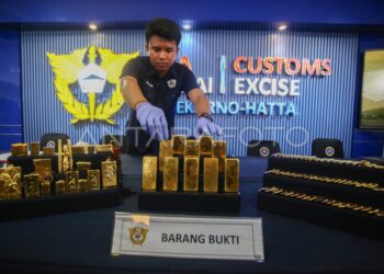 Emas yang diseludupkan dan digagalkan oleh Bea Cukai Soekarno-Hatta