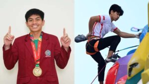 Mahasiswa Universitas Muhammadiyah Surabaya Jadi Atlet Indonesia Pertama Juara Lead World Climbing Series