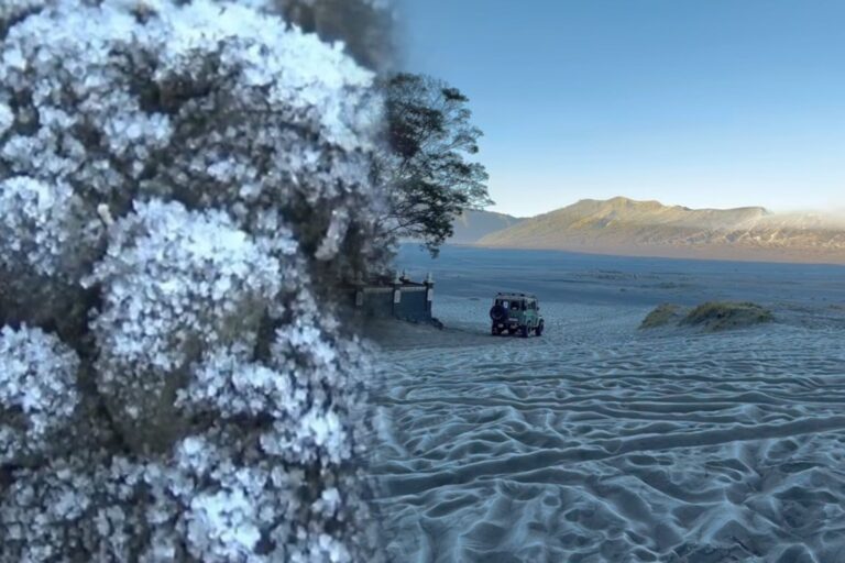 Suhu Capai 2 Derajat Celsius, Kawasan Gunung Bromo ‘Bersalju’