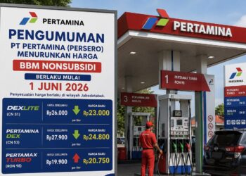 Pertamina Turunkan Harga BBM Juni 2026